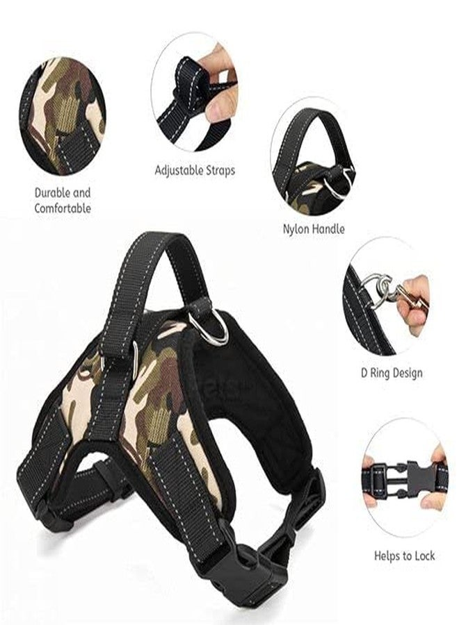 KittuPet حزام صدر للكلاب من KittuPet، حزام قابل للتعديل للكلاب الكبيرة والصغيرة والمتوسطة الحجم والقطط والأرانب وجميع سلالات الحيوانات (متوسط، جيش) - Image 4